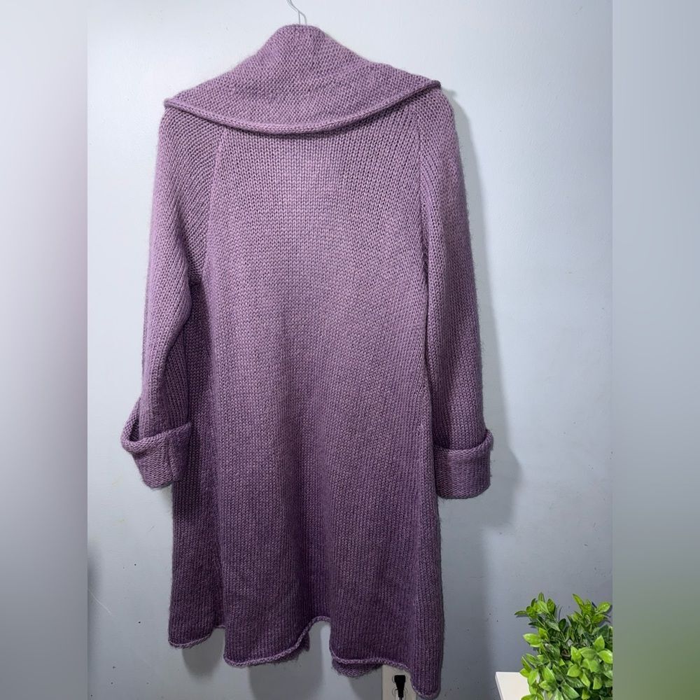 Soft Surroundings Telluride Wool Mohair Topper Open Cardigan Large EUC purple - Picture 7 of 9